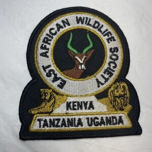 Souvenir Patch East African Wild‎ Life Society Kenya Tanzania Uganda sew-on